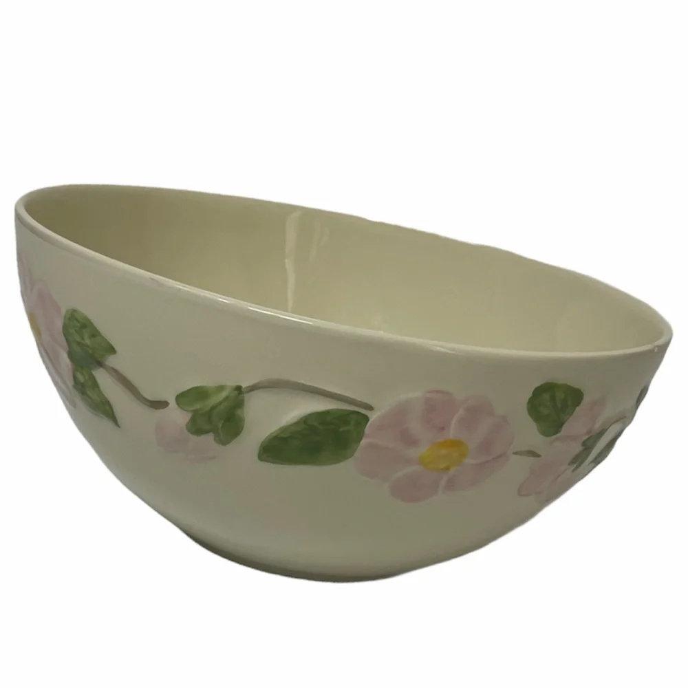 Vintage Desert Rose Franciscan Large Serving Bowl Hand Painted Floral Roses